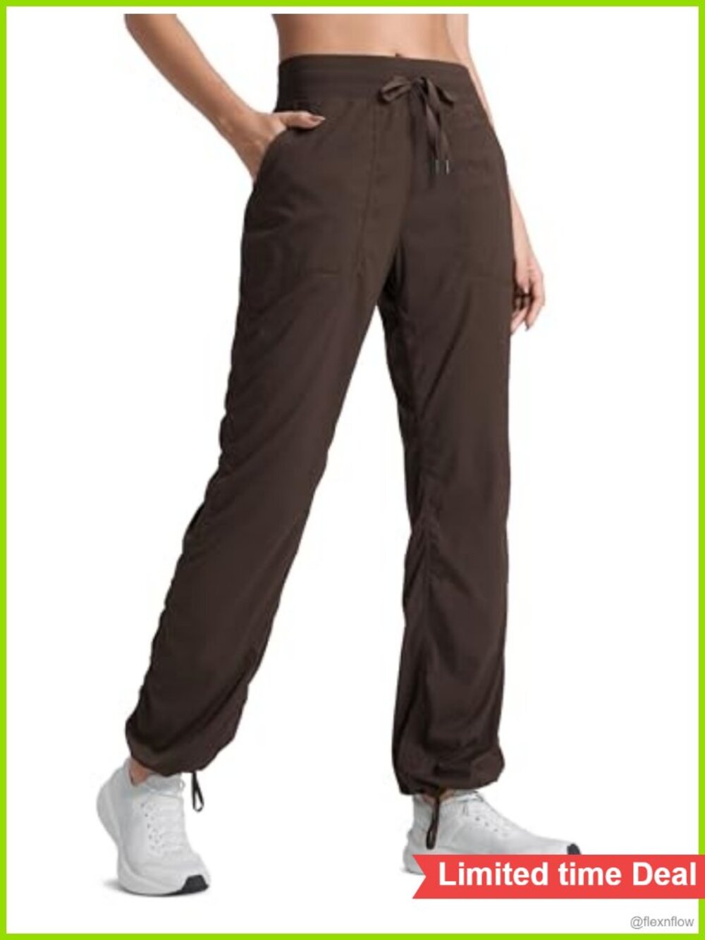 CRZ YOGA Lightweight Straight Leg Yoga Pants with Pockets and Drawstring